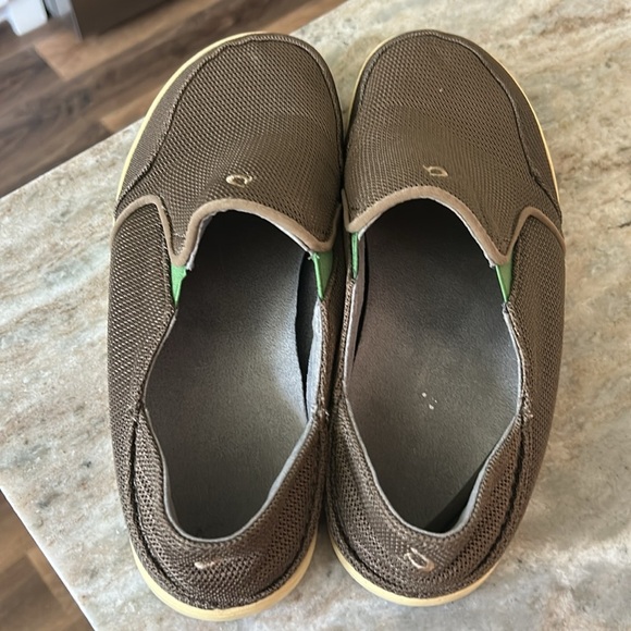 Olukai Mens Shoes slip on brown size 9M - Picture 6 of 12